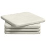 Cojines para asiento 4 pcs Crema 40 x 40 x 3 cm Terciopelo