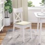 Cojines para asiento 4 pcs Crema 40 x 40 x 3 cm Terciopelo