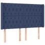 Box spring bed mattress and LED lights blue fabric 140x200 cm by , Beds and slatted bases - Ref: Foro24-3139123, Price: 526,7...