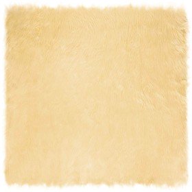 Alfombra de Piel de Oveja Falsa Crema 240 x 240 cm Poliéster