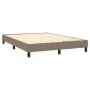 Box spring bed with taupe gray fabric mattress 140x190 cm by , Beds and slatted bases - Ref: Foro24-3140293, Price: 443,83 €,...