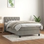 Box spring bed with light gray velvet mattress 80x200 cm by , Beds and slatted bases - Ref: Foro24-3141449, Price: 285,12 €, ...