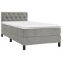 Box spring bed with light gray velvet mattress 80x200 cm by , Beds and slatted bases - Ref: Foro24-3141449, Price: 291,62 €, ...