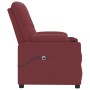 Sillón elevable cuero sintético rojo tinto