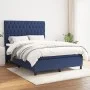 Box spring bed with blue fabric mattress 140x190 cm by , Beds and slatted bases - Ref: Foro24-3142015, Price: 516,13 €, Disco...