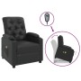 Sillón de masaje elevable cuero sintético negro
