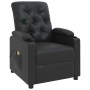 Sillón de masaje elevable cuero sintético negro