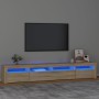 TV-Schrank mit LED-Leuchten Sonoma-Eiche 240x35x40 cm von , TV-Möbel - Ref: Foro24-3152724, Preis: 150,85 €, Rabatt: %