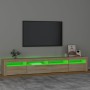 TV-Schrank mit LED-Leuchten Sonoma-Eiche 240x35x40 cm von , TV-Möbel - Ref: Foro24-3152724, Preis: 150,85 €, Rabatt: %