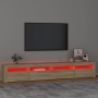 TV-Schrank mit LED-Leuchten Sonoma-Eiche 240x35x40 cm von , TV-Möbel - Ref: Foro24-3152724, Preis: 150,85 €, Rabatt: %