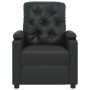 Sillón de masaje elevable cuero sintético negro