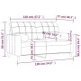 2-seater sofa with cream fabric cushions 120 cm by , Sofas - Ref: Foro24-3200776, Price: 215,23 €, Discount: %