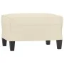 3-seater sofa with cream synthetic leather stool 180 cm by , Sofas - Ref: Foro24-3201015, Price: 293,69 €, Discount: %