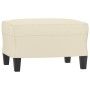 3-Sitzer-Sofa mit cremefarbenem Kunstlederhocker 180 cm von , Sofas - Ref: Foro24-3201015, Preis: 284,83 €, Rabatt: %