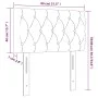 Dunkelblauer Samtkopfteil 80x7x78/88 cm von , Kopf- und Fußteile - Ref: Foro24-346310, Preis: 44,17 €, Rabatt: %