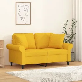 Decorative cushions 2 units light yellow fabric 40x40 cm by , Cushions - Ref: Foro24-349476, Price: 22,00 €, Discount: %