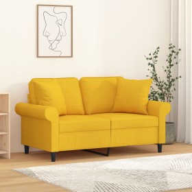 Dekorative Kissen, 2 Stück, helles gelbes Gewebe, 40x40 cm. von , Kissen - Ref: Foro24-349476, Preis: 22,41 €, Rabatt: %