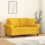 Decorative cushions 2 units light yellow fabric 40x40 cm by , Cushions - Ref: Foro24-349476, Price: 22,11 €, Discount: %