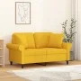 Decorative cushions 2 units light yellow fabric 40x40 cm by , Cushions - Ref: Foro24-349476, Price: 22,00 €, Discount: %