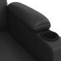 Sillón de masaje elevable cuero sintético negro