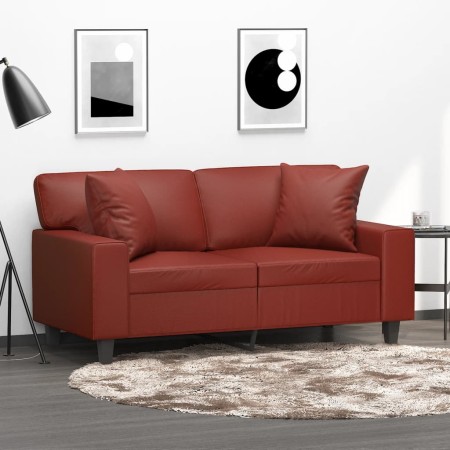 Cojines decorativos 2 uds cuero sintético rojo tinto 40x40 cm de , Cojines - Ref: Foro24-349483, Precio: 22,54 €, Descuento: %