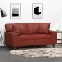 Decorative cushions 2 pcs red red synthetic leather 40x40 cm by , Cushions - Ref: Foro24-349483, Price: 22,19 €, Discount: %