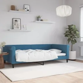 Sofá cama terciopelo azul 100x200 cm de , Camas y somieres - Ref: Foro24-354250, Precio: 194,08 €, Descuento: %