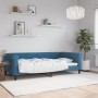 Sofá cama terciopelo azul 100x200 cm de , Camas y somieres - Ref: Foro24-354250, Precio: 204,24 €, Descuento: %