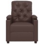 Sillón de masaje elevable cuero sintético marrón