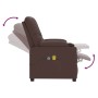 Sillón de masaje elevable cuero sintético marrón