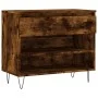 Mueble zapatero madera contrachapada roble ahumado 70x36x60 cm de , Zapateros y organizadores de calzado - Ref: Foro24-831441...