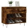Mueble zapatero madera contrachapada roble ahumado 70x36x60 cm de , Zapateros y organizadores de calzado - Ref: Foro24-831441...