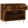 Mueble zapatero madera contrachapada roble ahumado 70x36x60 cm de , Zapateros y organizadores de calzado - Ref: Foro24-831441...