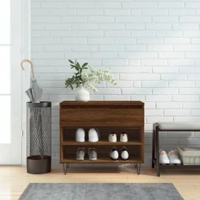 Brown oak plywood shoe cabinet 70x36x60 cm by , Shoe racks and shoe organizers - Ref: Foro24-831443, Price: 46,26 €, Discount: %