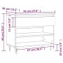 Mueble zapatero madera contrachapada roble marrón 70x36x60 cm de , Zapateros y organizadores de calzado - Ref: Foro24-831443,...