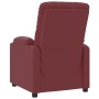 Sillón de masaje elevable cuero sintético rojo tinto