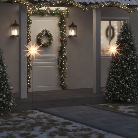 Weihnachts-LED-Lampe und faltbarer weißer Erdspieß 57 cm von , Weihnachtsbeleuchtung - Ref: Foro24-356191, Preis: 31,27 €, Ra...