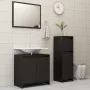 3-teiliges Badmöbelset aus schwarzem Holzwerkstoff von , Badezimmermöbel - Ref: Foro24-3056926, Preis: 114,88 €, Rabatt: %