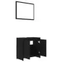 3-teiliges Badmöbelset aus schwarzem Holzwerkstoff von , Badezimmermöbel - Ref: Foro24-3056926, Preis: 114,88 €, Rabatt: %