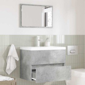 Juego de muebles de baño Gris Concreto Madera contrachapada
