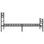 Bettgestell mit Kopfteil und Fußteil aus schwarzem Metall 75x190 cm von , Betten und Lattenroste - Ref: Foro24-355275, Preis:...