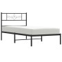 Estructura de cama con cabecero metal negro 100x190 cm de , Camas y somieres - Ref: Foro24-355261, Precio: 66,70 €, Descuento: %
