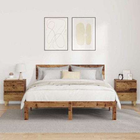 Armarios de cama con cajón 2 pcs Madera Vieja 40 x 35 x 50 cm en Mesitas de noche | Comprar online en Foro24