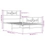 Metallbettgestell mit Kopf- und Fußteil weiß 75x190 cm von , Betten und Lattenroste - Ref: Foro24-355324, Preis: 70,36 €, Rab...