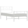 Metallbettgestell mit Kopf- und Fußteil weiß 107x203 cm von , Betten und Lattenroste - Ref: Foro24-355330, Preis: 81,69 €, Ra...