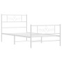 Metallbettgestell mit Kopf- und Fußteil weiß 107x203 cm von , Betten und Lattenroste - Ref: Foro24-355330, Preis: 81,69 €, Ra...