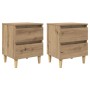 Armarios de cama 2 pcs Roble artesanal 40 x 35 x 50 cm