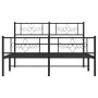 Bettgestell mit Kopf- und Fußteil aus schwarzem Metall, 120 x 190 cm von , Betten und Lattenroste - Ref: Foro24-355282, Preis...