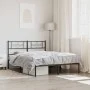 Bettgestell mit schwarzem Metallkopfteil 140x200 cm von , Betten und Lattenroste - Ref: Foro24-355268, Preis: 101,91 €, Rabat...