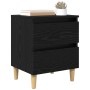 Mueble de cama Roble Negro 40 x 35 x 50 cm Madera contrachapada